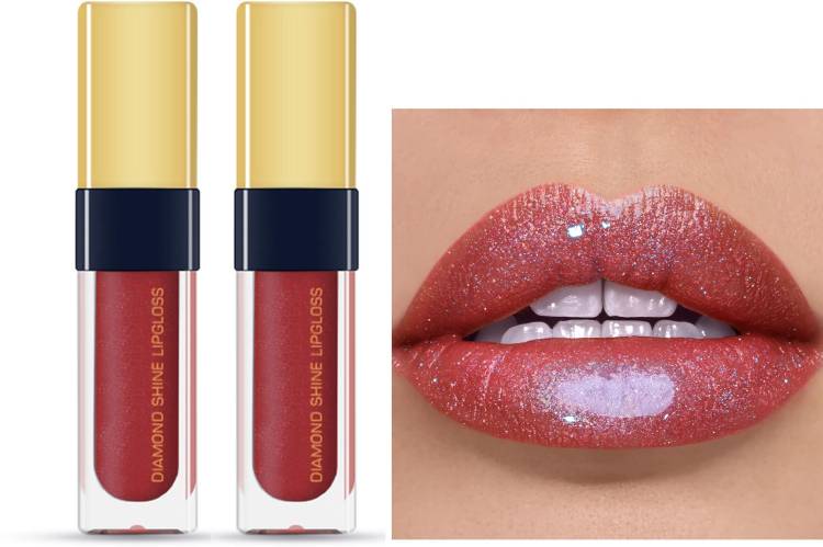 Emijun COMBO FAMOUS Shine Lip Gloss for Supreme Shine, Glide-On Lipstick for Glossy Price in India