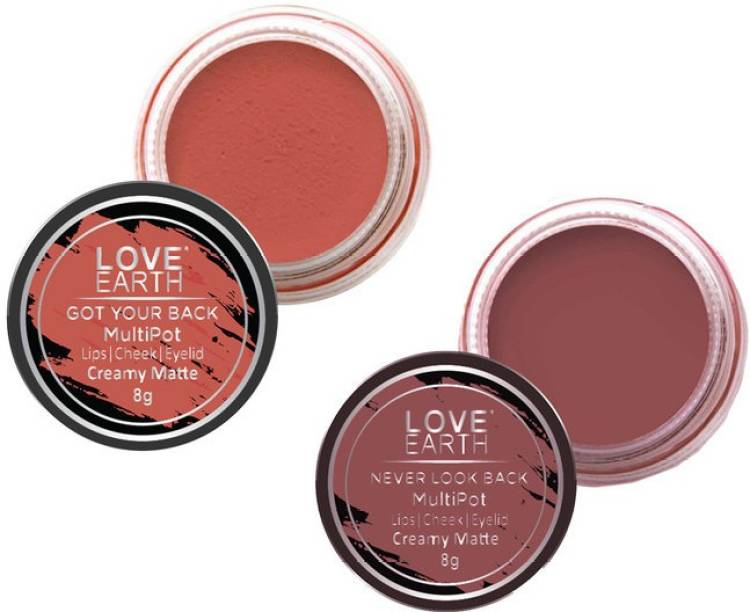 LOVE EARTH Lip Tint & Cheek Tint Combo Coral & Ruby Pinkfor Lips, Eyelids Cheeks Lip Stain Price in India