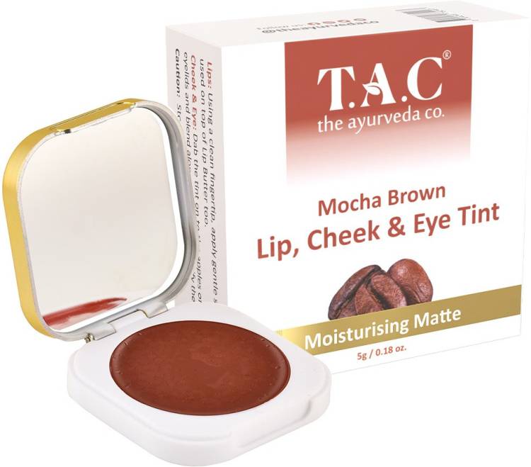 TAC - The Ayurveda Co. 100% Natural Vegan Lip, Cheek & Eye Tint Blush with Cocoa, Organic Shea Butter,10gm SLS & Paraben Free. Lip Stain Price in India