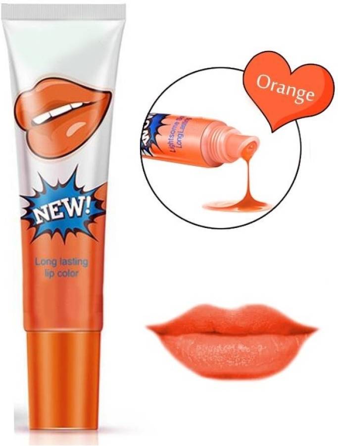 THTC Peel Off Liquid Lipstick Waterproof Long Lasting Lip Gloss Mask Orange Lip Stain Price in India