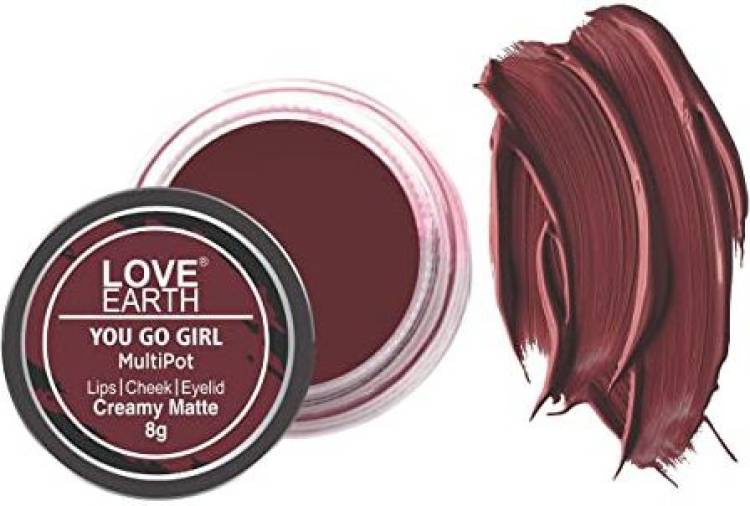 LOVE EARTH Lip Tint & Cheek Tint Multipot - You Go Girl Lip Stain Price in India