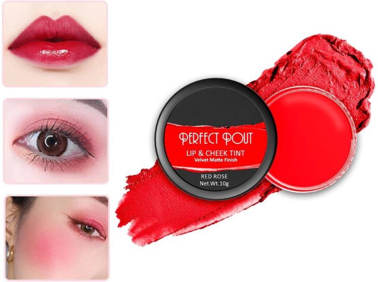Emijun Matte Lipstick Face Cheek Rouge Blush Multi-use Makeup Lip Stain Price in India