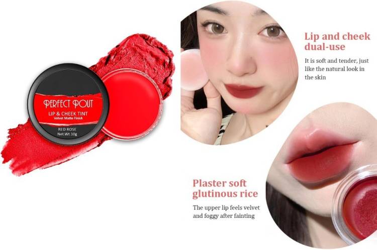Emijun Lip and Cheek Tint With Creamy Candy Matte Finish FRUITY RED Lip Stain Price in India