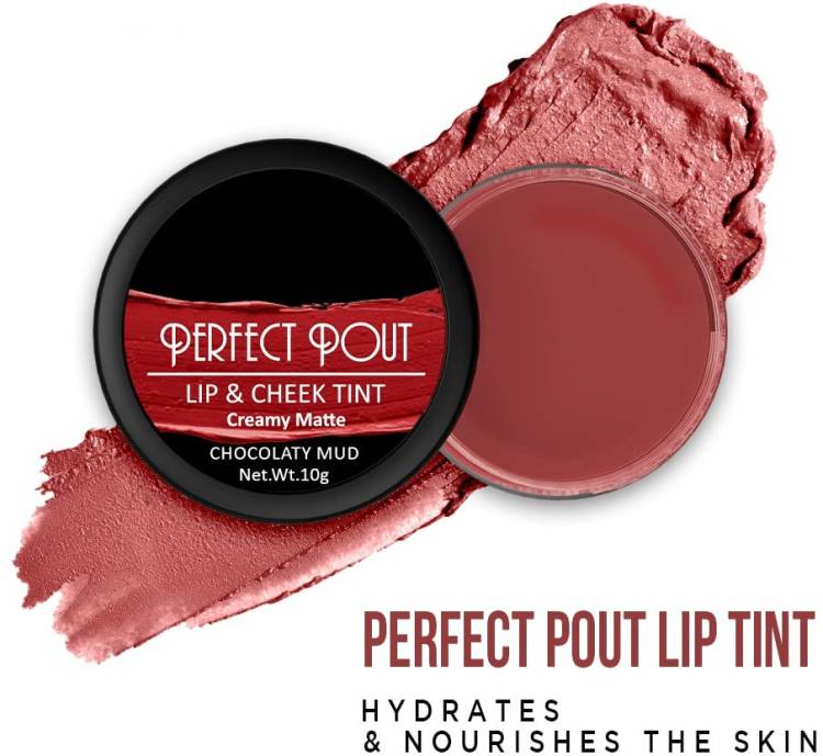 Emijun Matte Lipstick Face Cheek Rouge Blush Multi-use Makeup CHOCOLATEY MUD Lip Stain Price in India