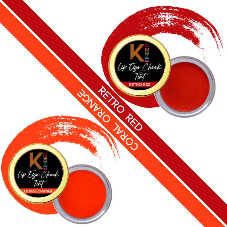 KINDED Lip Eye and Cheek Tint Combo Pigmented Lip Colour Lipstick Balm Eyeshadow Blush Lip Stain Price in India
