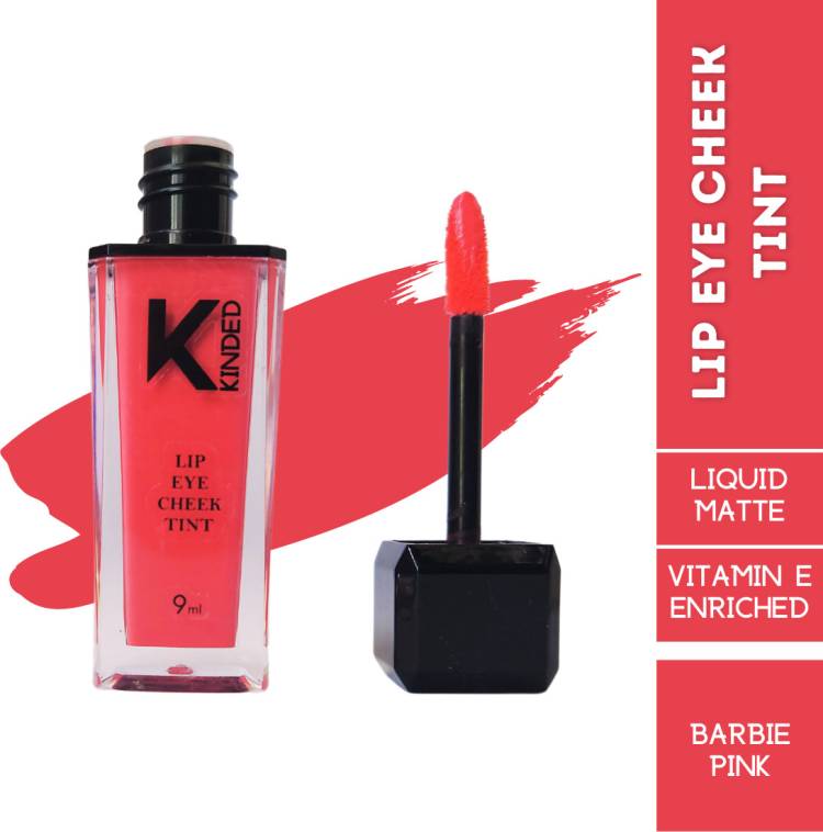 KINDED Lip Eye and Cheek Tint Pigmented Liquid Lip Color Eyeshadow Blush with Vitamin E Lip Stain Price in India