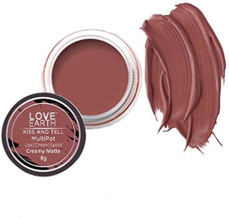 LOVE EARTH Earth Lip Tint & Cheek Tint Multipot-Kiss And Tell Lip Stain Price in India
