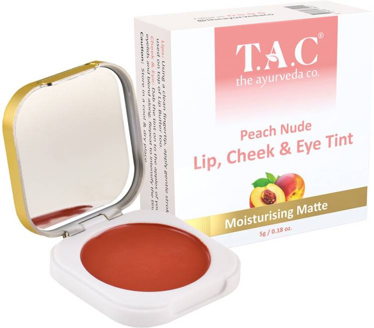 TAC - The Ayurveda Co. Lip & Cheek Tint with Peach, Cocoa & Coconut Oil Organic SLS & Paraben Free Lip Stain Price in India