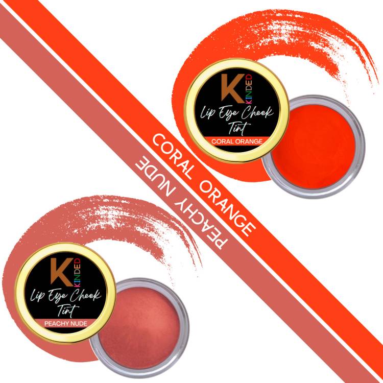 KINDED Lips Eye and Cheek Tint Combo Pigmented Lip Colour Lipstick Balm Eyeshadow Blush Lip Stain Price in India