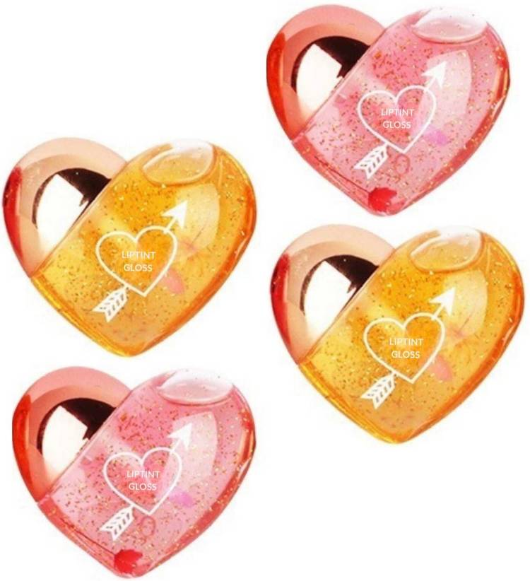 LOVE HUDA Waterproof Lip Gloss Tint for Dry and Chapped Lips in Cute Heart-shape Metallic Price in India