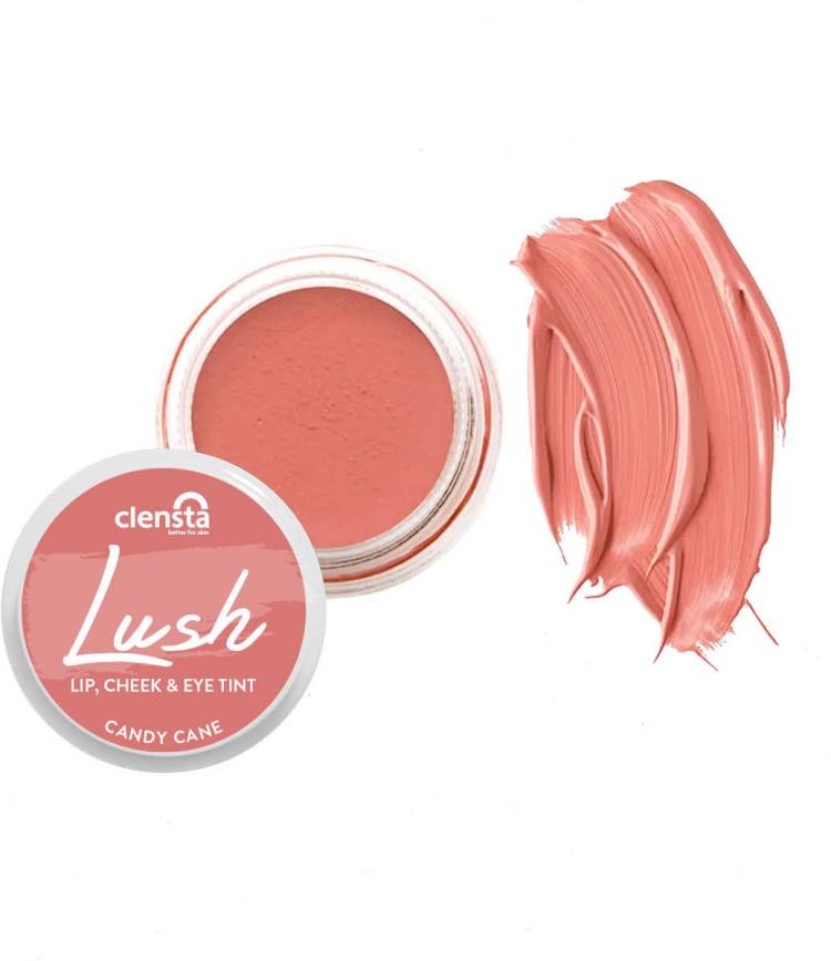 Clensta Lush Blush lip and cheek tint - Candy Cane 5 gm With Red Aloe Vera & Jojoba Oil Lip Stain Price in India