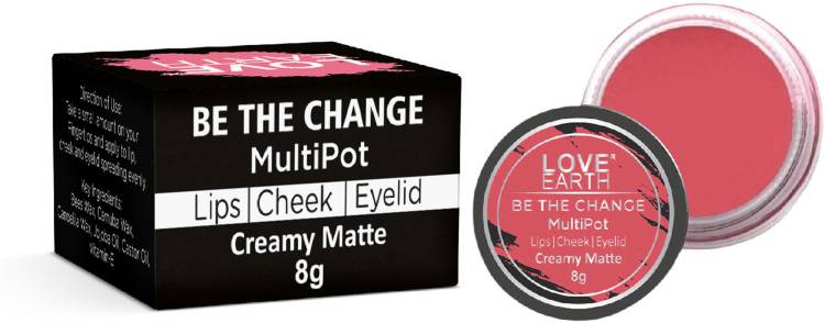 LOVE EARTH Multipot-Be The Change Lip Tint For Lips, Eyelids & Cheeks chocolate vanilla Lip Stain Price in India