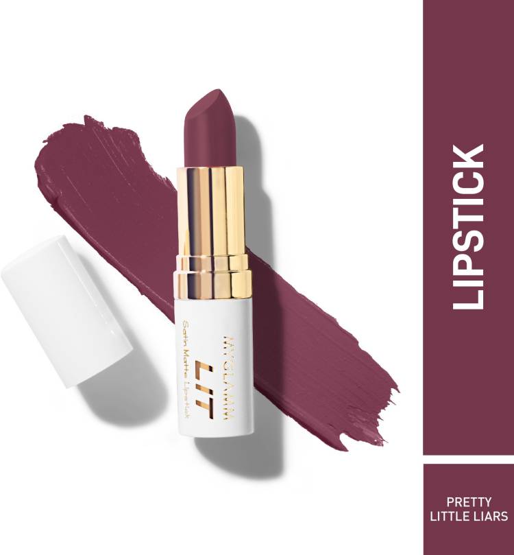 MyGlamm LIT SATIN MATTE LIPSTICK - PRETTY LITTLE LIARS Price in India