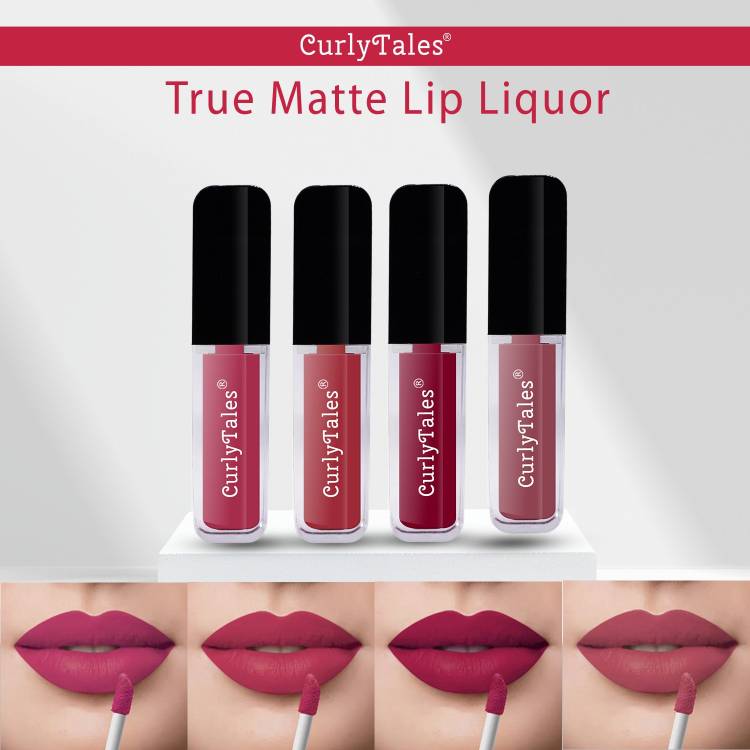 CurlyTales Matte Lipstick Slippery,Watertight & NonSticky Texture With Gluten Free #CTL0431 Price in India