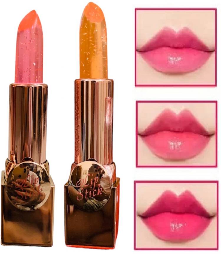 alku Two Color Change Gel Lipstick With Gold Leaf Price in India