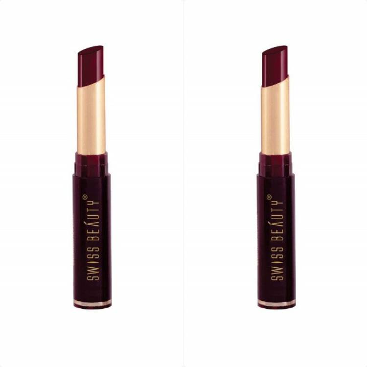 SWISS BEAUTY Non-Transfer Matte Lipstick (SB-209-10) Pack of 2 Price in India