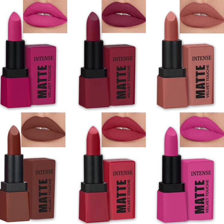 ForSure HD Matte Lipstick Long hours Stay Smooth Matte Texture 3.5gm Each Combo of 6 Price in India