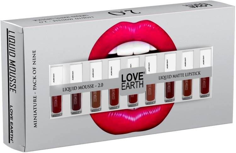 LOVE EARTH Liquid Mousse Lipstick 2.O Matte Finish Combo Kit Price in India