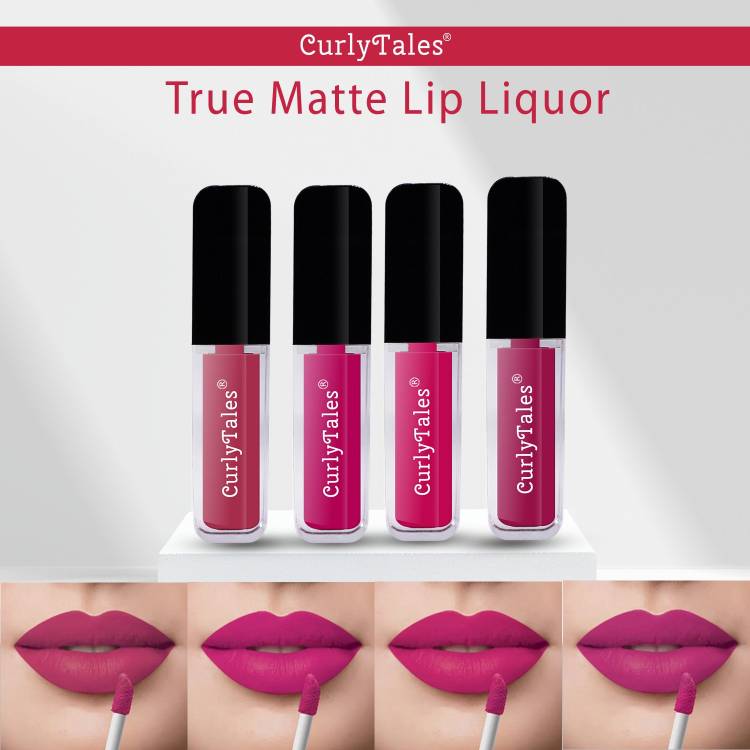 CurlyTales Velvet Matte Lipstick With Non-Transfer,Smudge Proof Comfortable Colors #CTL0417 Price in India