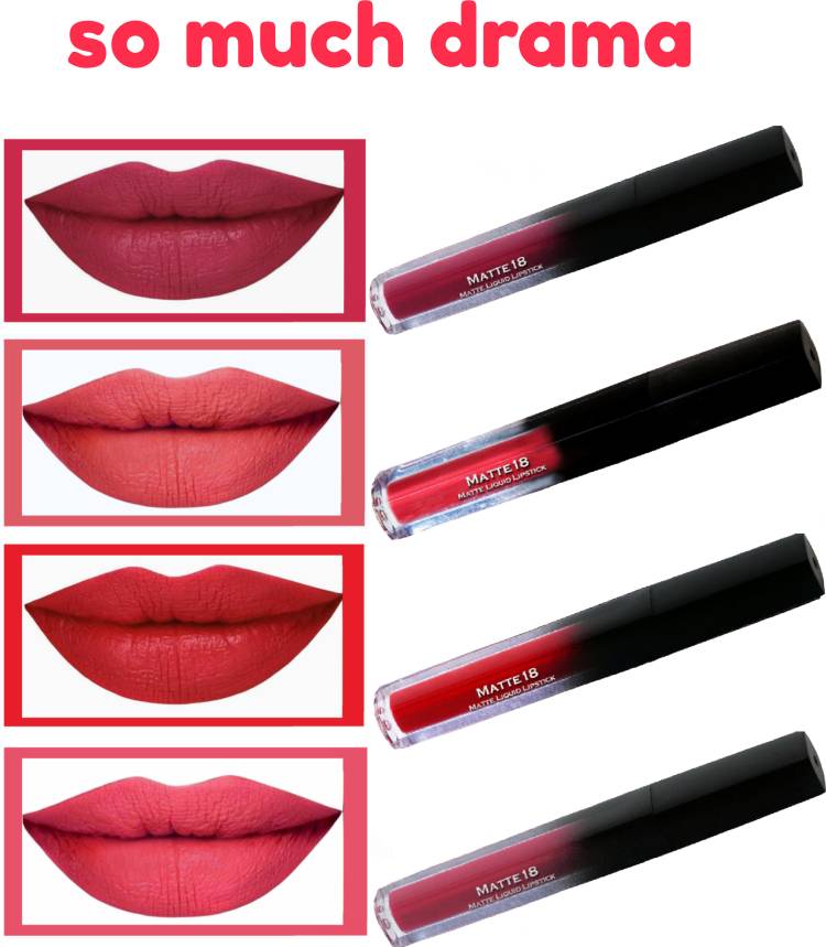 MATTE18 Waterproof Matte Long Lasting Lipstick Lip Color for 12 Hour Longstay Price in India