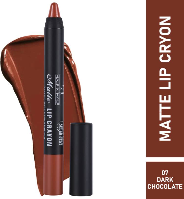 Half N Half Matte Lip Crayon LS-19-07 DARK CHOCOLATE Price in India