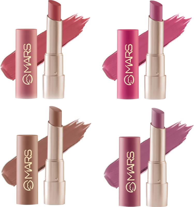 MARS Highly Pigmented Creamy Matte Lipstick Pack Of 4 Price in India