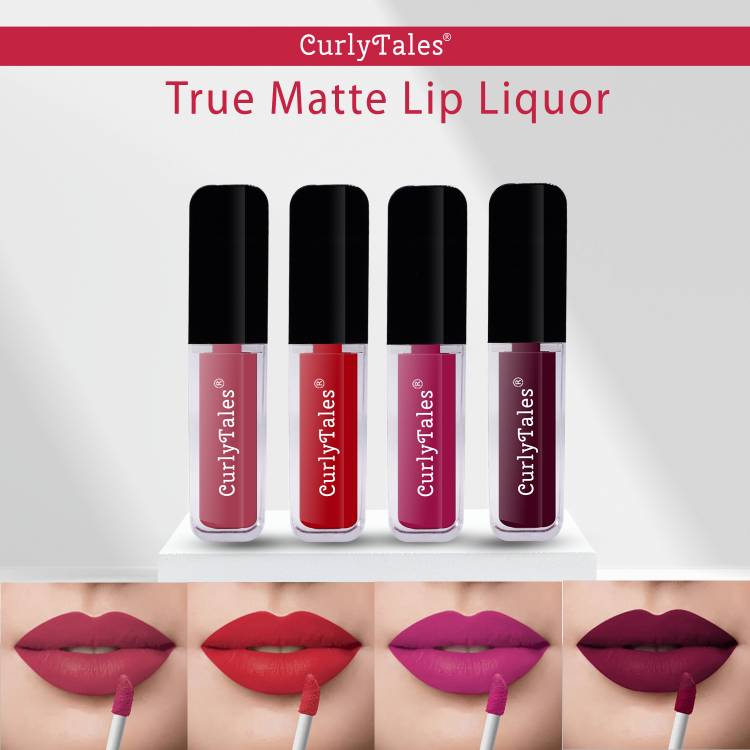 CurlyTales Velvet Matte Lipstick With Non-Transfer,Smudge Proof Comfortable Colors #CTL0673 Price in India