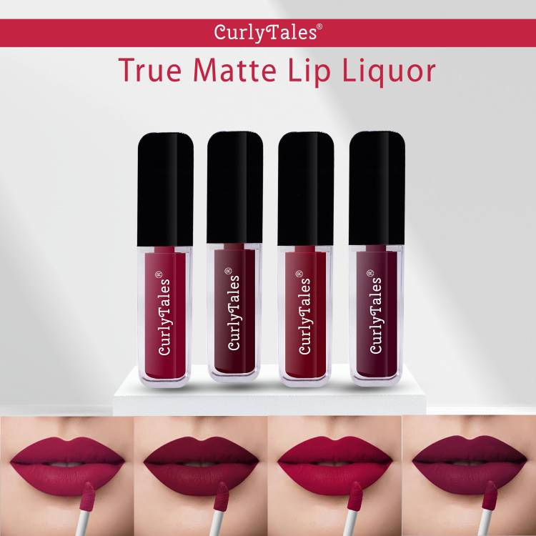 CurlyTales Matte Lipstick Watertight and Weightless With Gluten Free Cruelty Free #CTL0645 Price in India