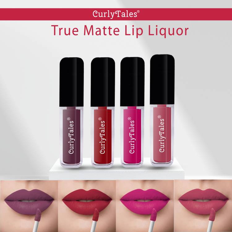 CurlyTales Never Ending Shades of Liquid Matte Lipstick Enriched With Vitamin-E #CTL0342 Price in India