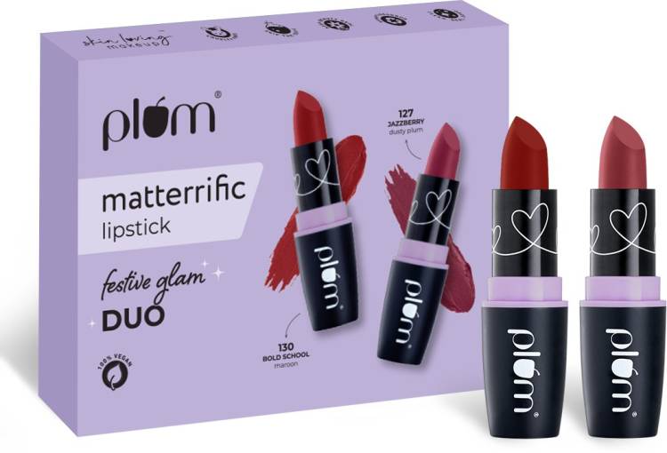 Plum Matterrific Lipstick Festive Glam Duo Price in India