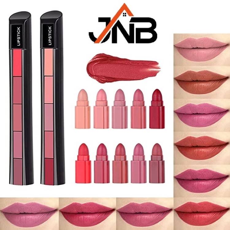 JNB Professional Velvet Matte Ultra Smooth 5 in 1 Lipstick Nude Shades Price in India