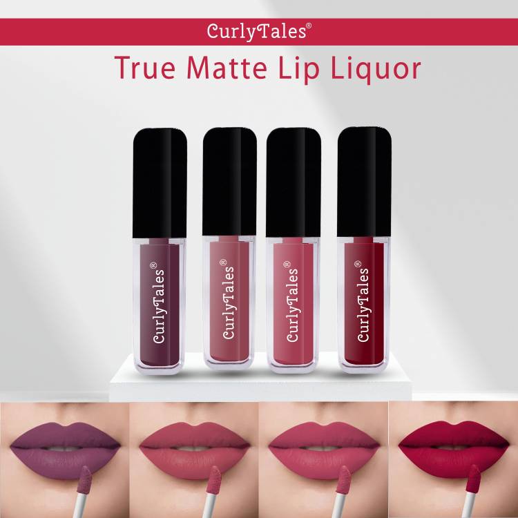 CurlyTales Never Ending Shades of Liquid Matte Lipstick Enriched With Vitamin-E #CTL0390 Price in India