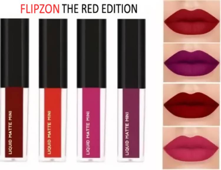 Flipzon RED EDITION LIQUID LIPSTICK SET OF 4 PCS Price in India