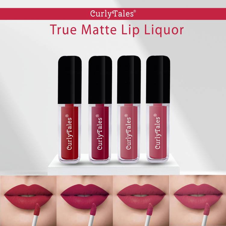 CurlyTales Matte Lipstick Watertight and Weightless With Gluten Free Cruelty Free #CTL0493 Price in India