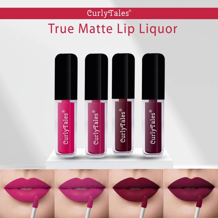 CurlyTales Matte Lipstick Watertight and Weightless With Gluten Free Cruelty Free #CTL0597 Price in India