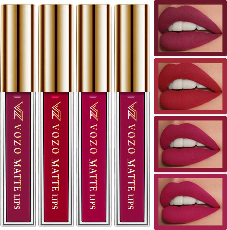 VOZO Vibrant Matte Liquid Lipstick - Long-Lasting & Smudge-Proof Combo Set-25 Price in India