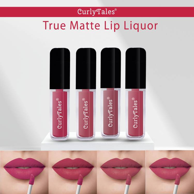 CurlyTales Matte Lipstick Watertight and Weightless With Gluten Free Cruelty Free #CTL0445 Price in India