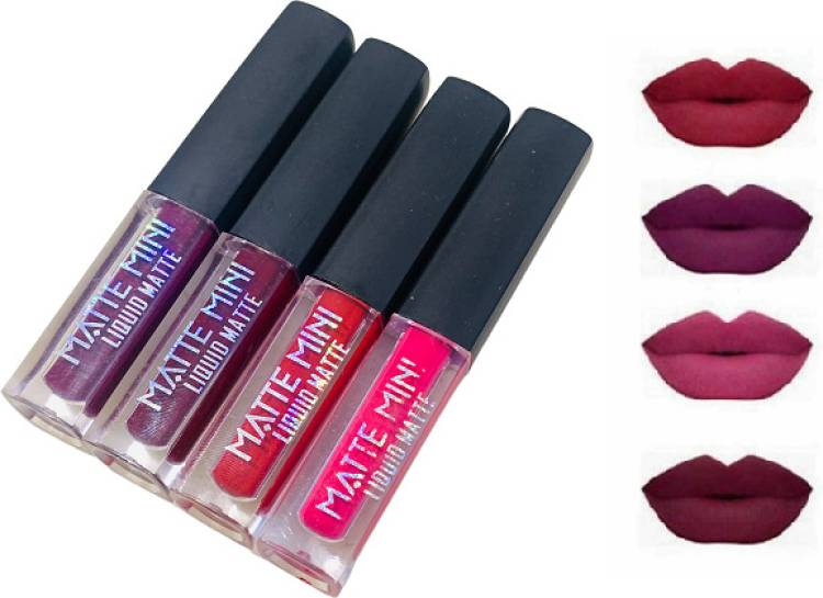 alku Mini Red Lipstick Multicolour (Set Of 4) Price in India