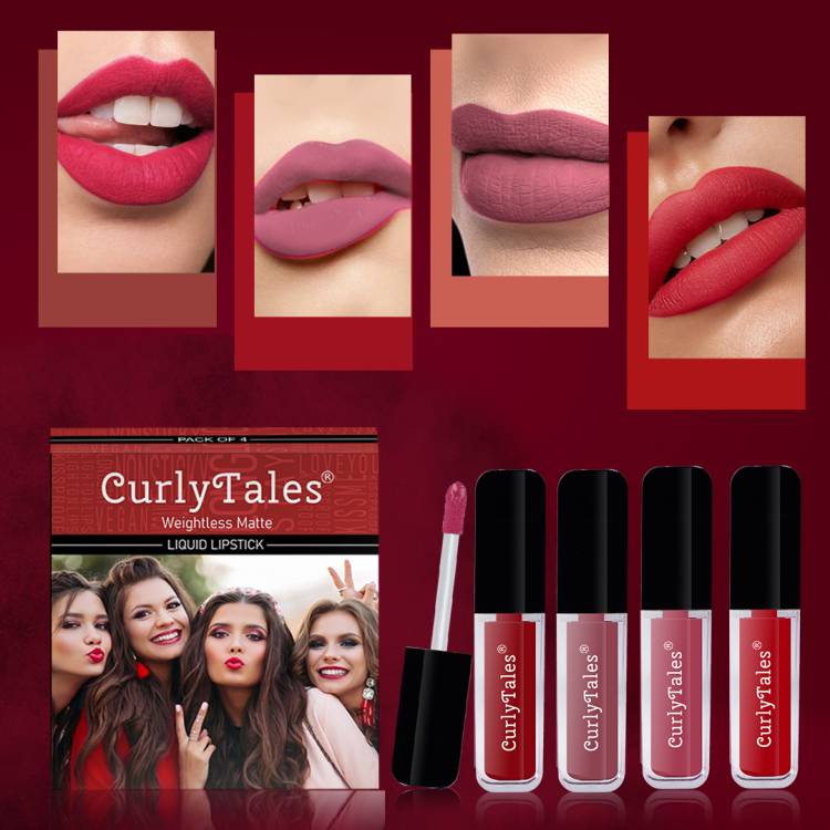 CurlyTales Velvet Matte Lipstick With Non-Transfer,Smudge Proof Comfortable Colors #CTL0505 Price in India