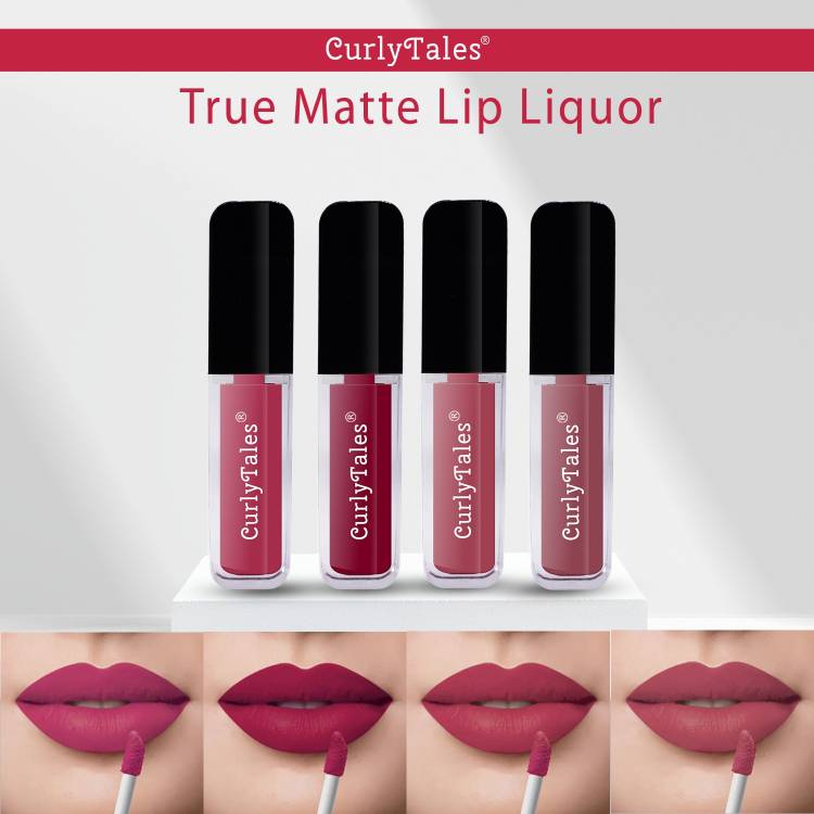 CurlyTales Never Ending Shades of Liquid Matte Lipstick Enriched With Vitamin-E #CTL0438 Price in India