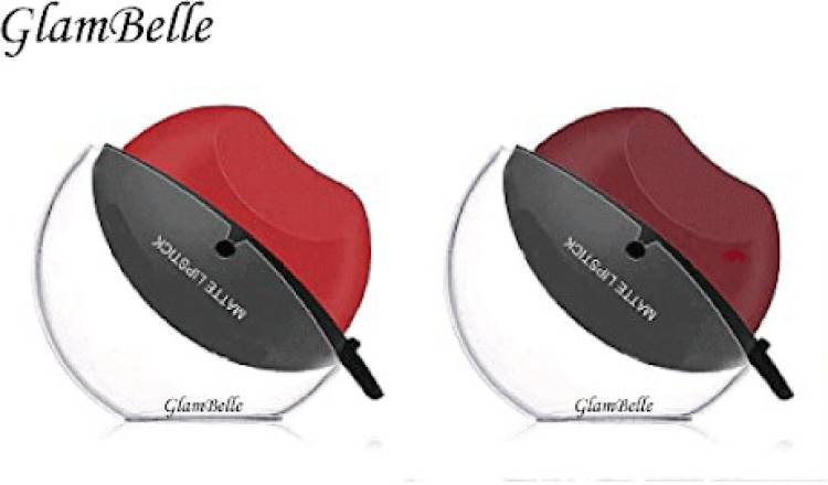 glambelle Apple Lipstick Lazy Lipsticks Red Maroon Apple shape Design Matte Finish Price in India
