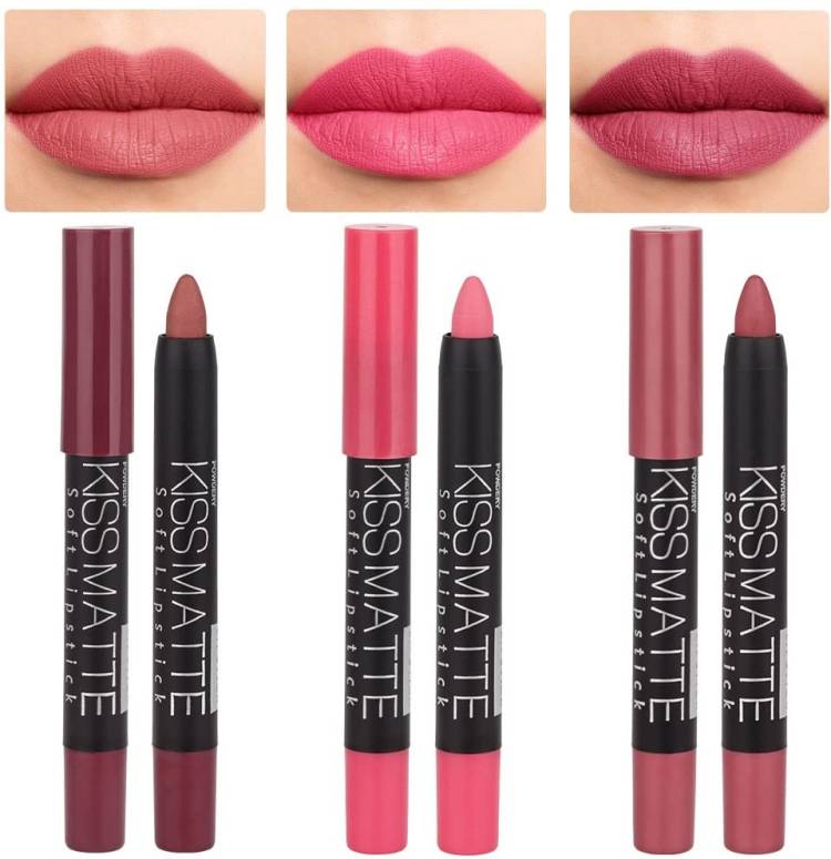 Thristygirl 3Pcs Lip Crayon Lipstick Liner Pencil With Sharpner Price in India