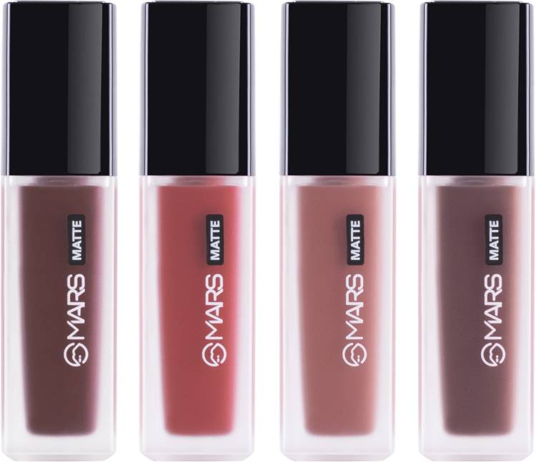 MARS Complete Matte Smudge Proof Long Lasting Lipstick Pack of 4 Price in India