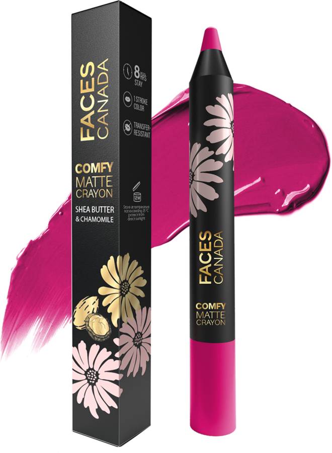 FACES CANADA Comfy Matte Crayon | Chamomile & Shea Butter | Whatever 10 2.8g Price in India