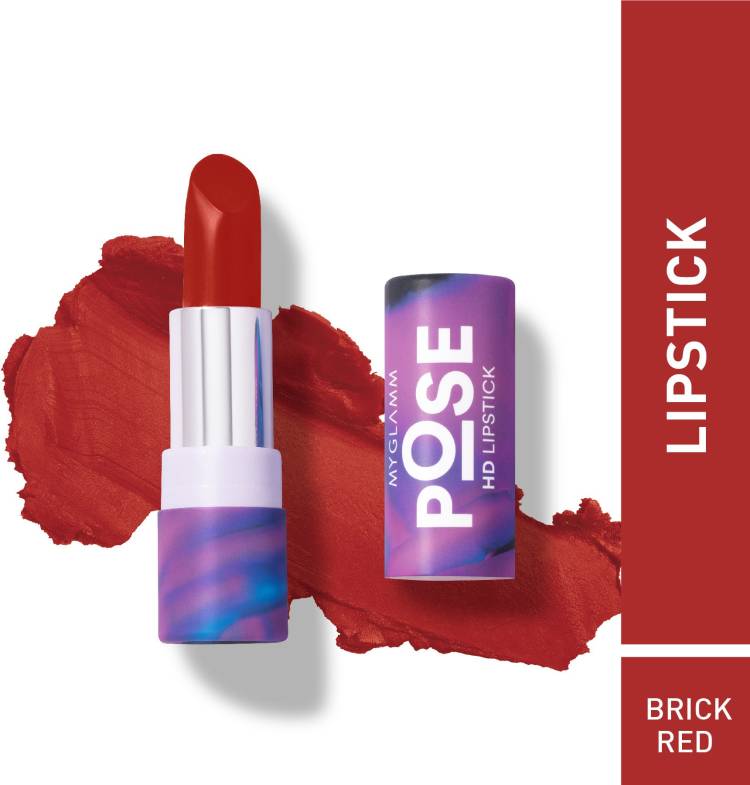 MyGlamm Pose Hd Lipstick - Brick Red Price in India