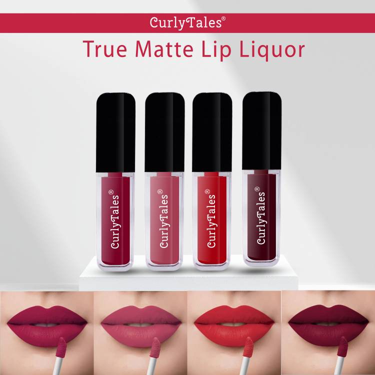 CurlyTales Matte Lipstick Watertight and Weightless With Gluten Free Cruelty Free #CTL0637 Price in India