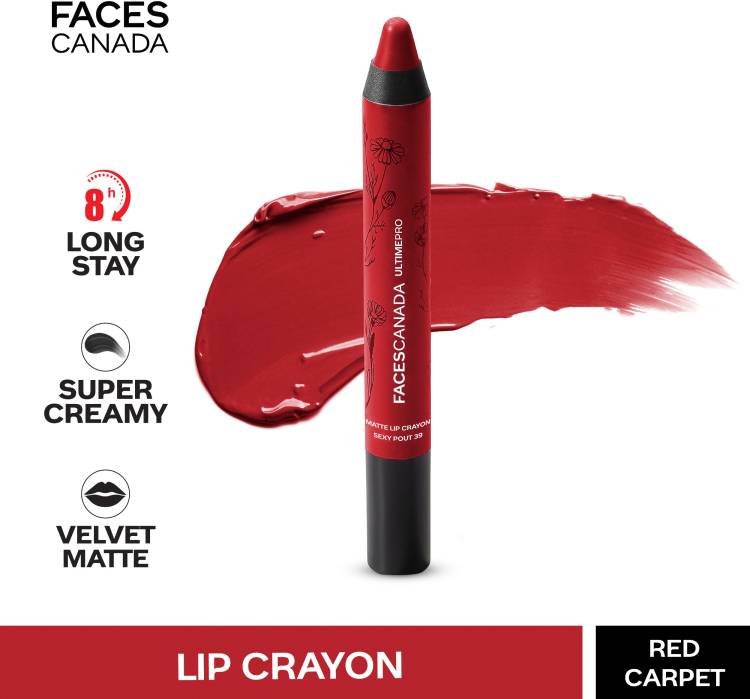 FACES CANADA Ultime Pro Matte Lip Crayon Red Carpet 27 2.8gm Price in India