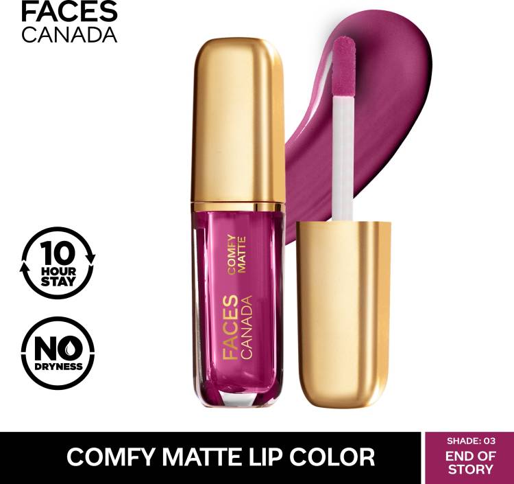 FACES CANADA Comfy Matte Lip Color End of Story 03 1.2ml Price in India
