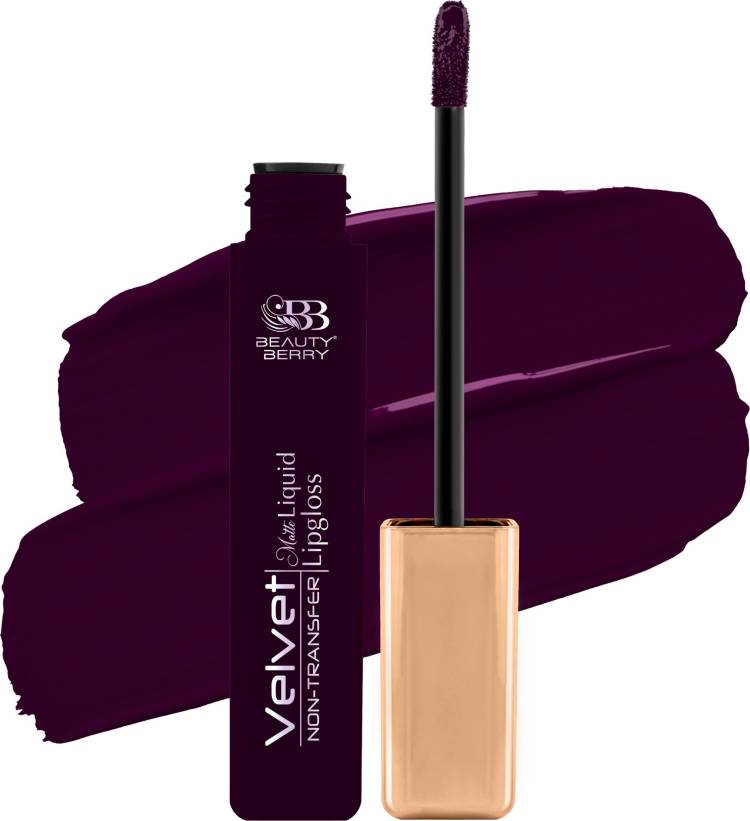 beauty berry Velvet Waterproof, Non Transfer Long Lasting Matte Liquid Lipstick for Women Price in India