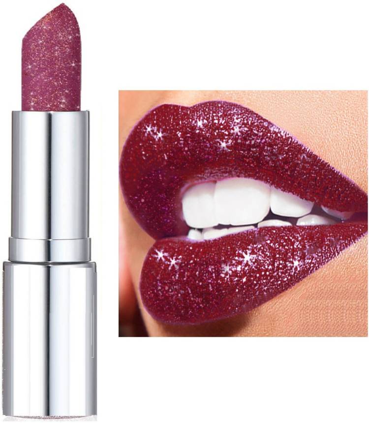 tanvi27 PURPLE WINE SHIMMERY SHINY MULTI PURPOSE GLITTER LIPSTICK Price in India